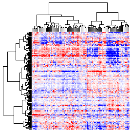 Next-Generation Clustered Heat Map thumbnail image.  Click to go to full-sized next-generation heat map tcga_rppa_stad_v2.0_protein_sample.